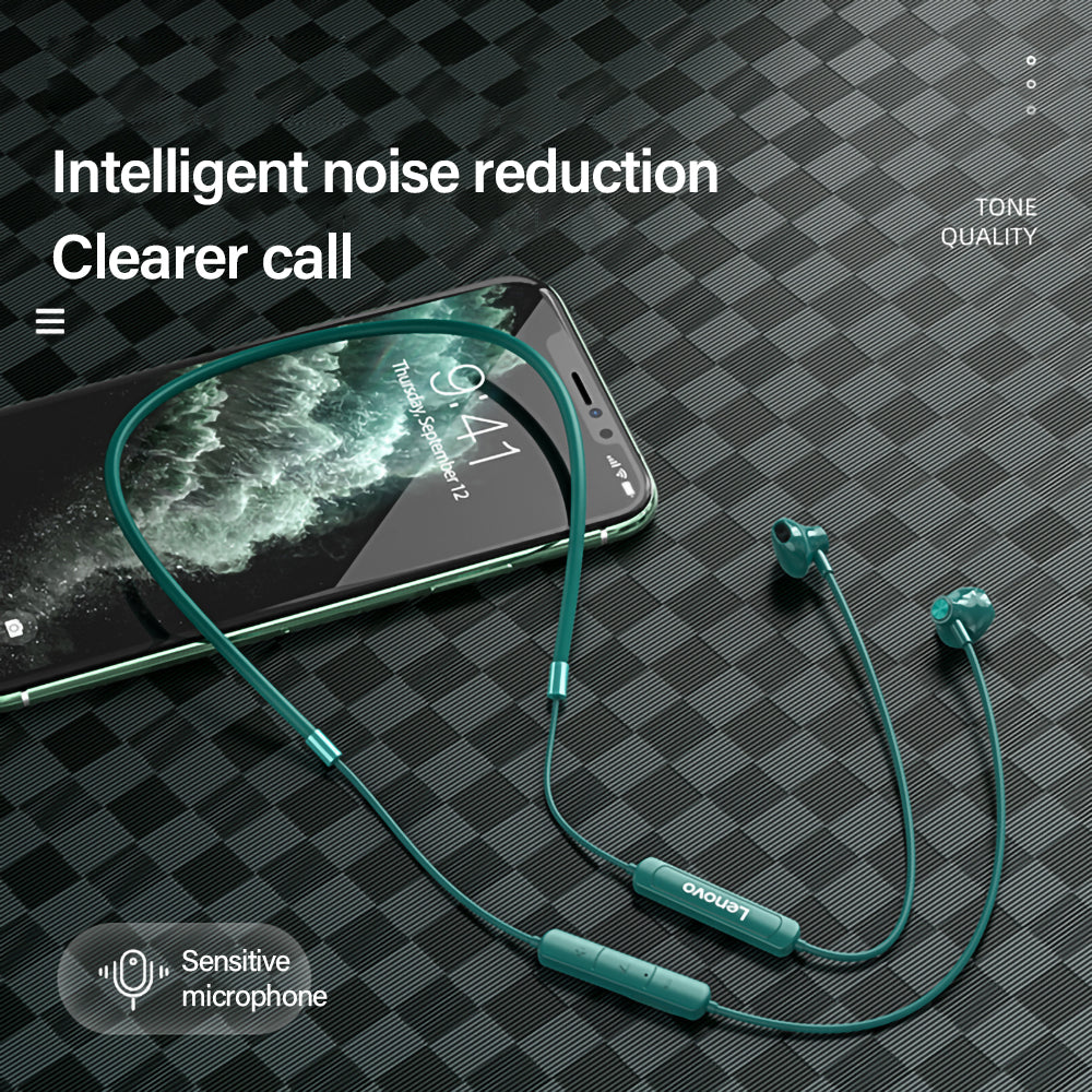 Lenovo SH1 Bluetooth 5.0 Wireless Neckband Headphones IPX8 Waterproof Magnetic Earphones with Noise Reduction Mic Lenovo SH1 Bluetooth 5.0 Wireless Neckband Headphones IPX8 Waterproof Magnetic Earphones with Noise Reduction Mic
